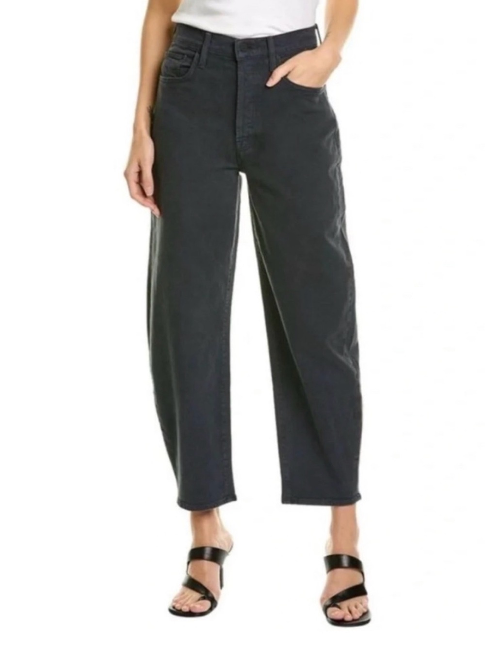 MOTHER curbside ankle barrel leg jeans, 29 The Devil May Care